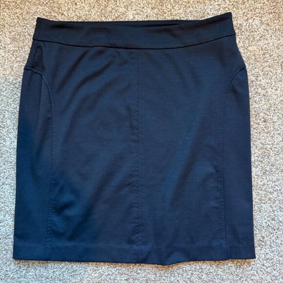 George Skirt Mini Black Pencil Office Professional Pull On Women's Size L - Picture 1 of 6